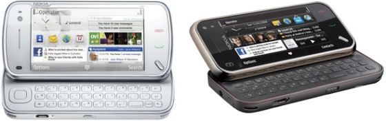 Nokia N97 vs the N97 mini pictured
