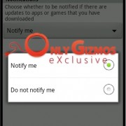Android Market Settings