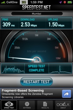 Speed over 3G India