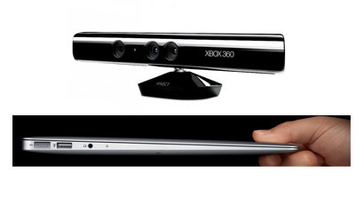 Microsoft Kinect for Xbox and the New Apple MacBook Air