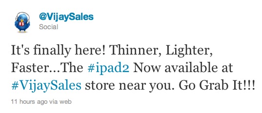Vijay Sales iPad 2