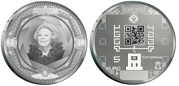 Dutch Coin with QR COde