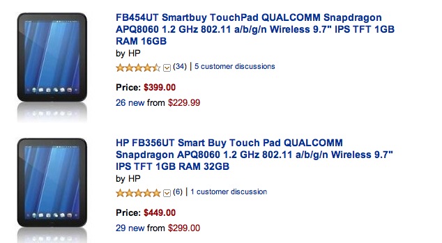 HP TouchPad Amazon
