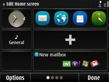 Home screen Widgets Customization, Nokia E6