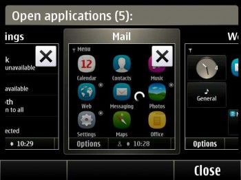 Nokia E6 Multitasking
