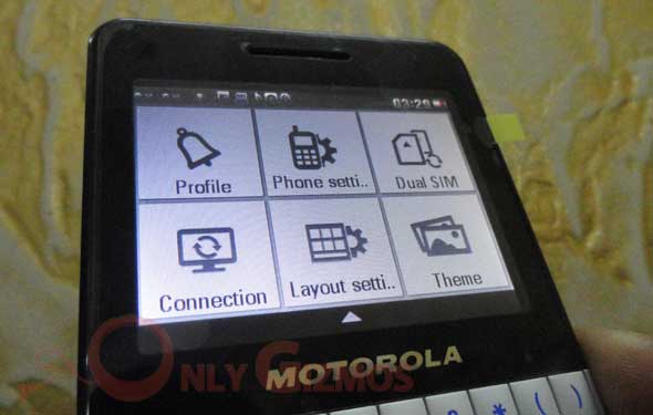 Pull down UI EX119 Motorola