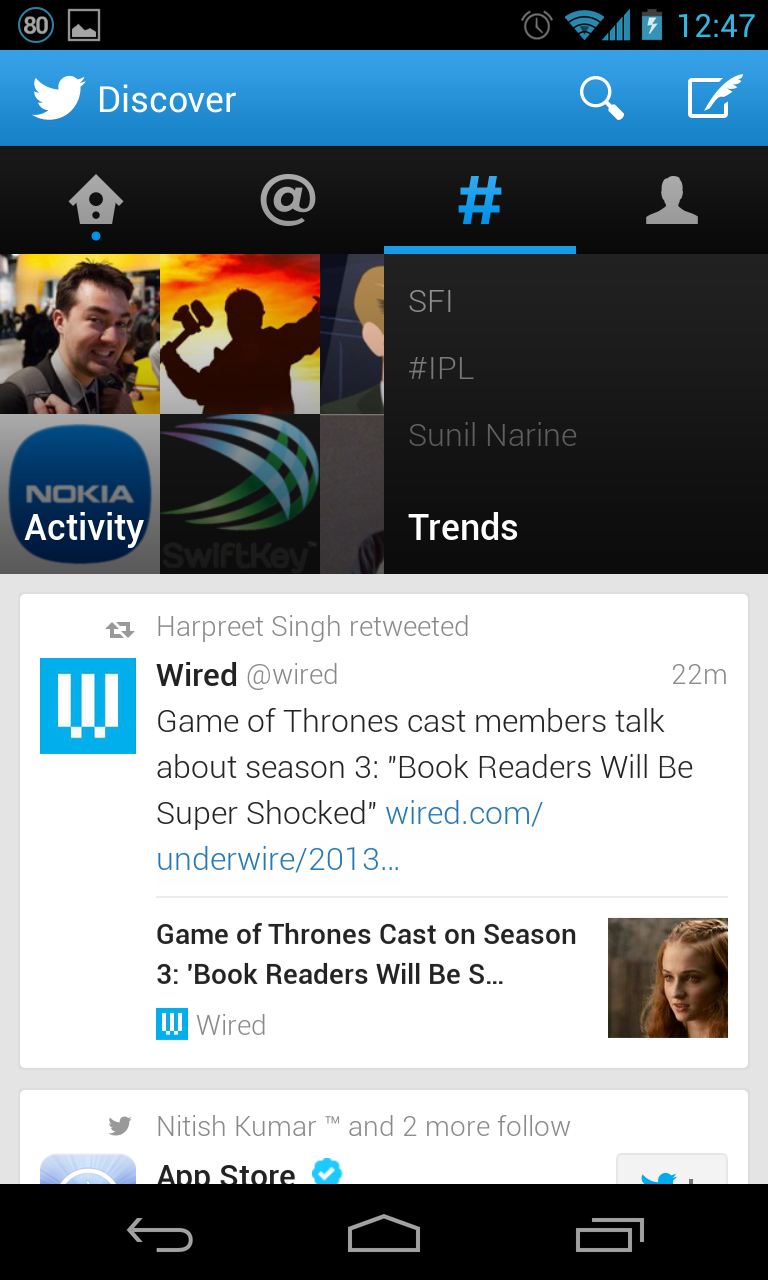 The Discover Tab
