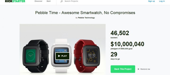 Pebble Time Announced; Crosses $10M on Kickstarter
