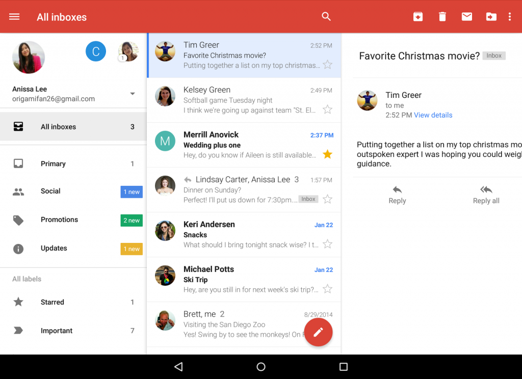 Gmail Unified Inbox
