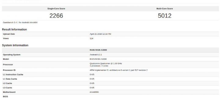 OnePlus 3 Spotted on Geekbench Sporting a 6GB RAM