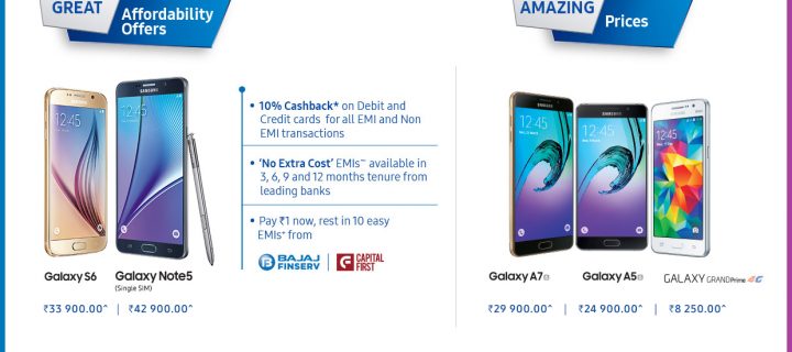 Purchase A Samsung Smartphone With Down Payment of Re.1