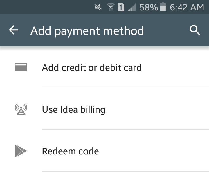 Play Store Carrier Billing