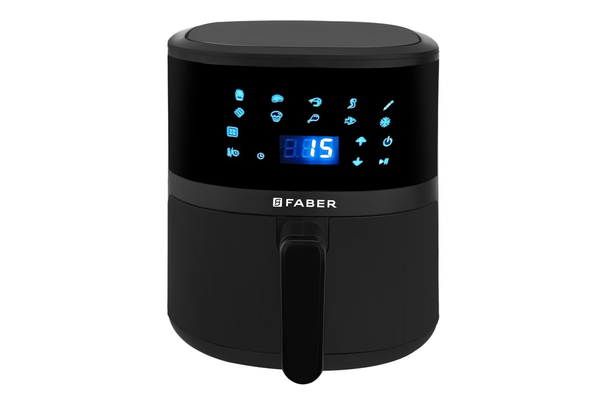 Faber CrispX 4 L digital air fryer with touch display, in black
