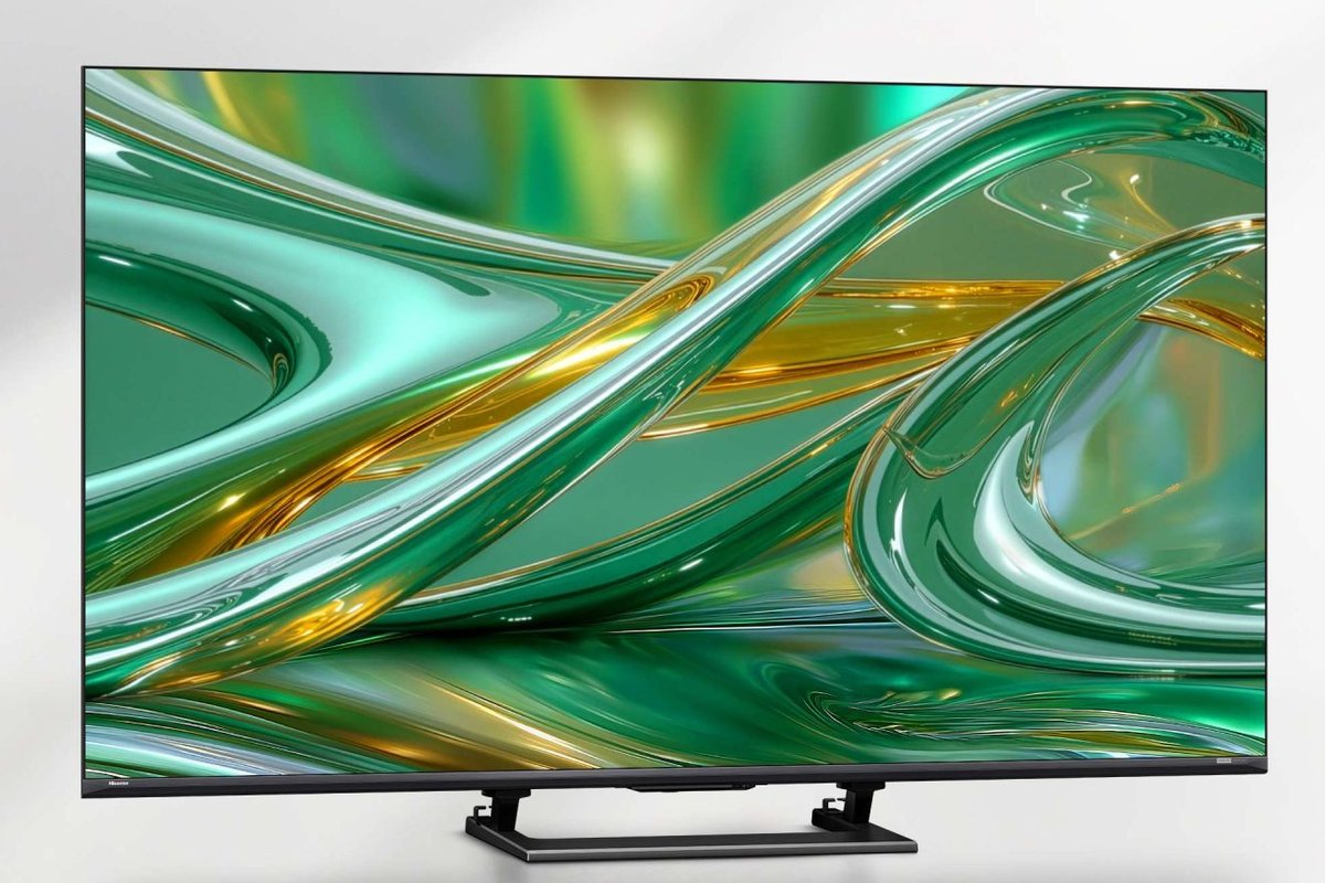 Hisense 55E8S 55-inch Mini LED TV on its stand
