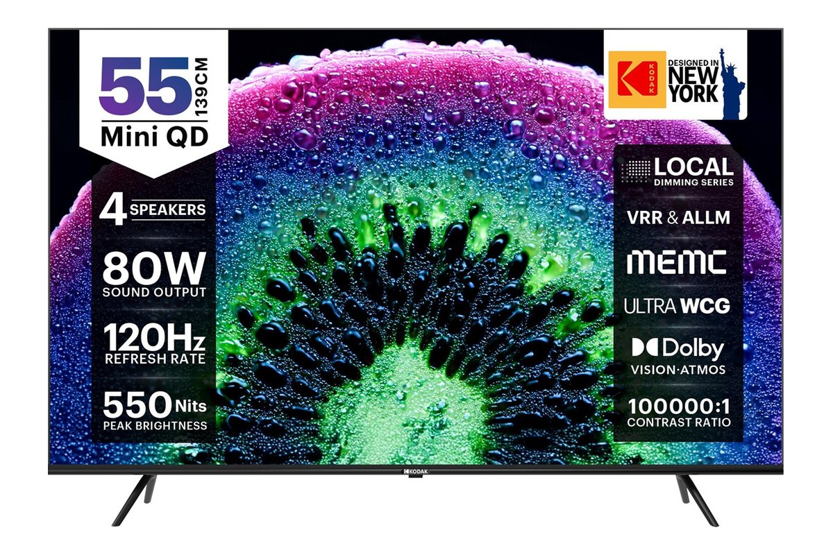 Kodak K55Mini5060 55-inch Mini QD TV, official product render