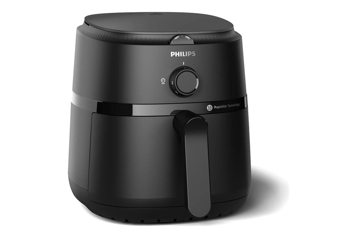 Philips NA120/00 4.2 L air fryer with dial controls, in black