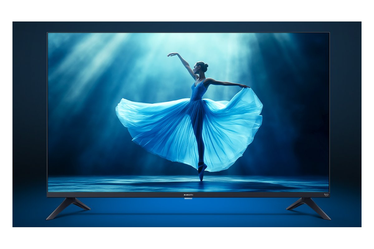 Xiaomi Smart TV F 32 HD Ready Fire TV, front view on its stand