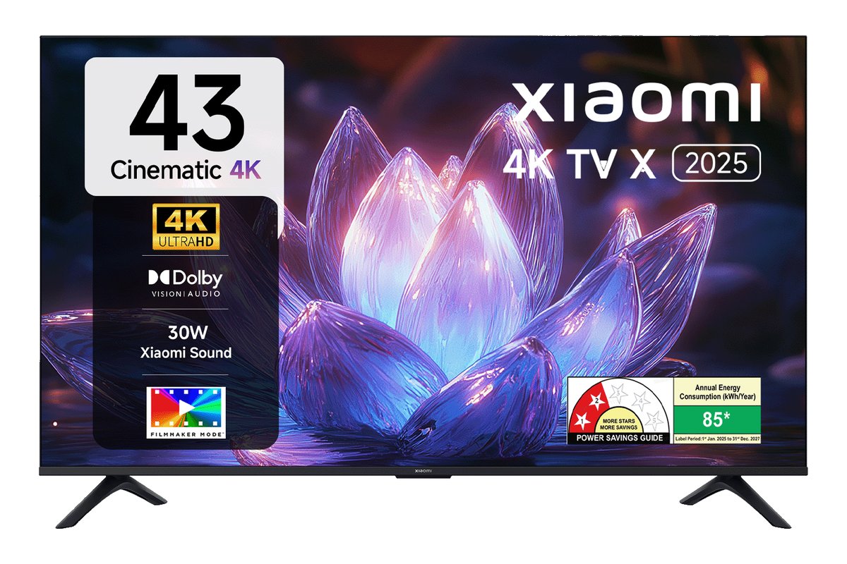 Xiaomi X Series 43-inch 4K Google TV, front view