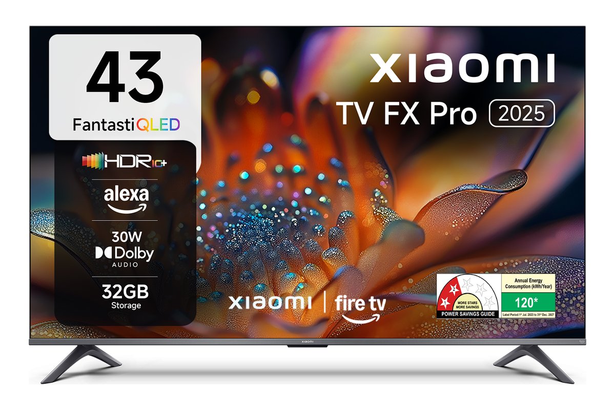 Xiaomi FX Pro QLED 43-inch 4K Fire TV, front view